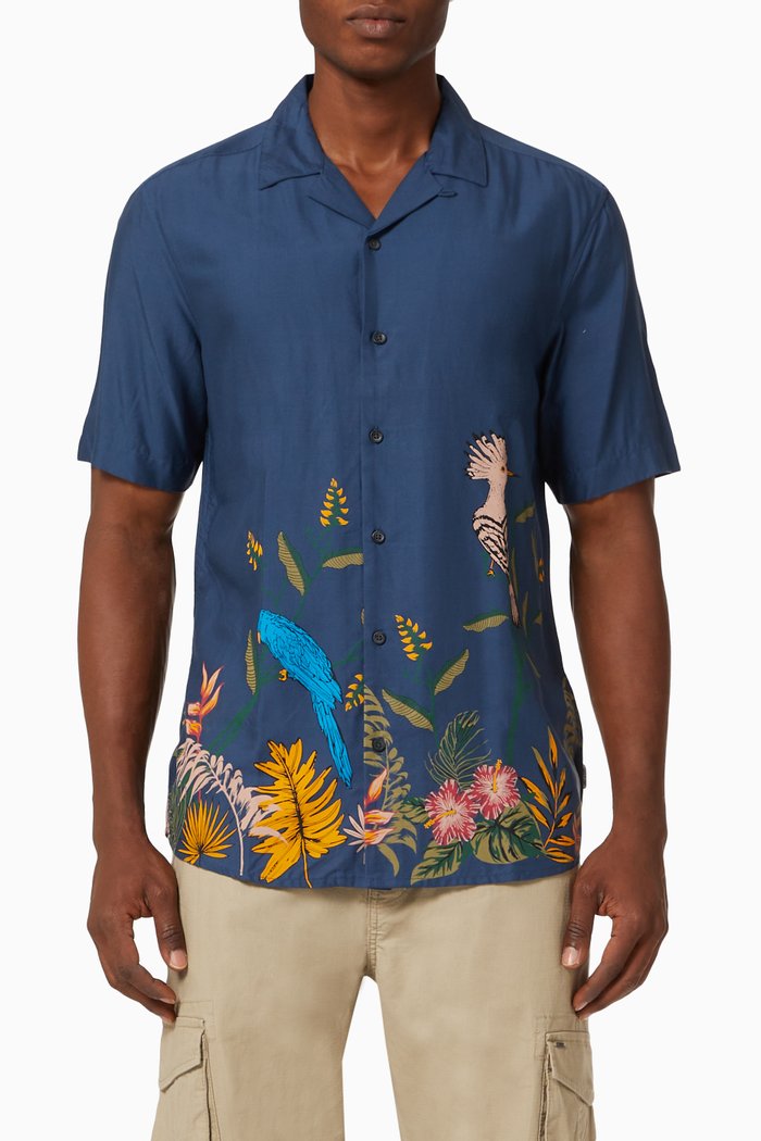 

Arthur Shirt in Viscose, Blue