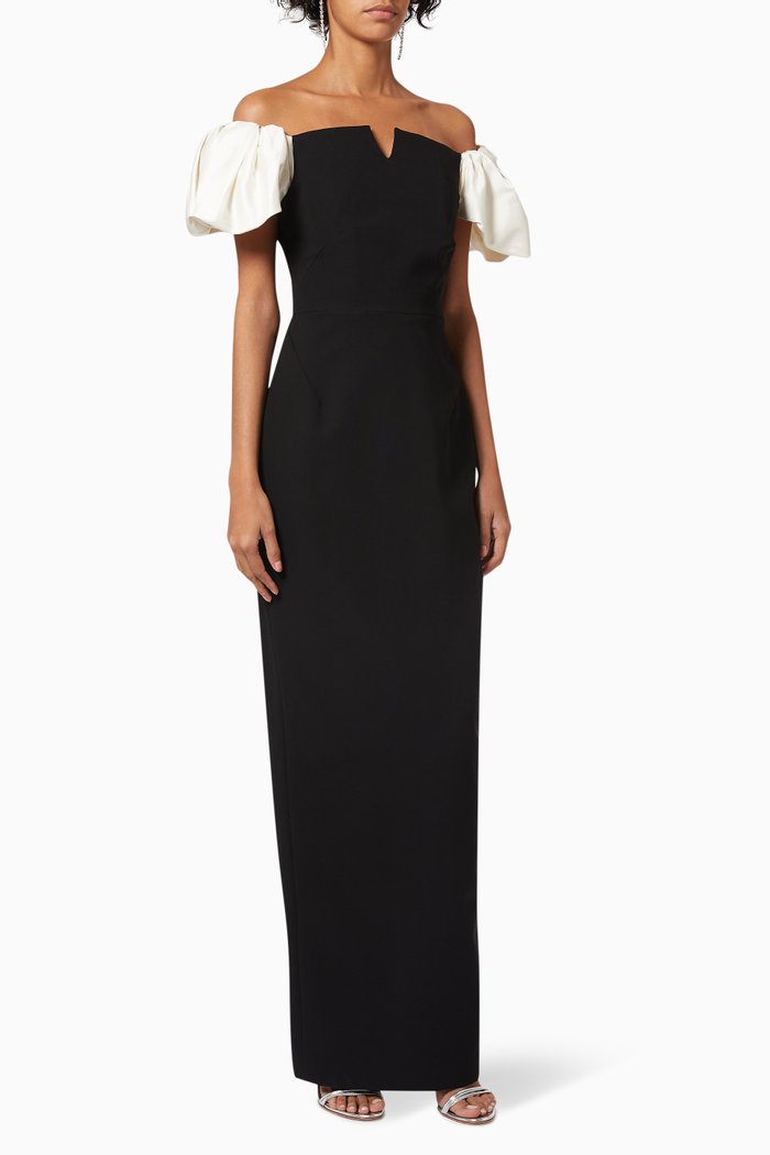 

Oscar Off-shoulder Gown, Black
