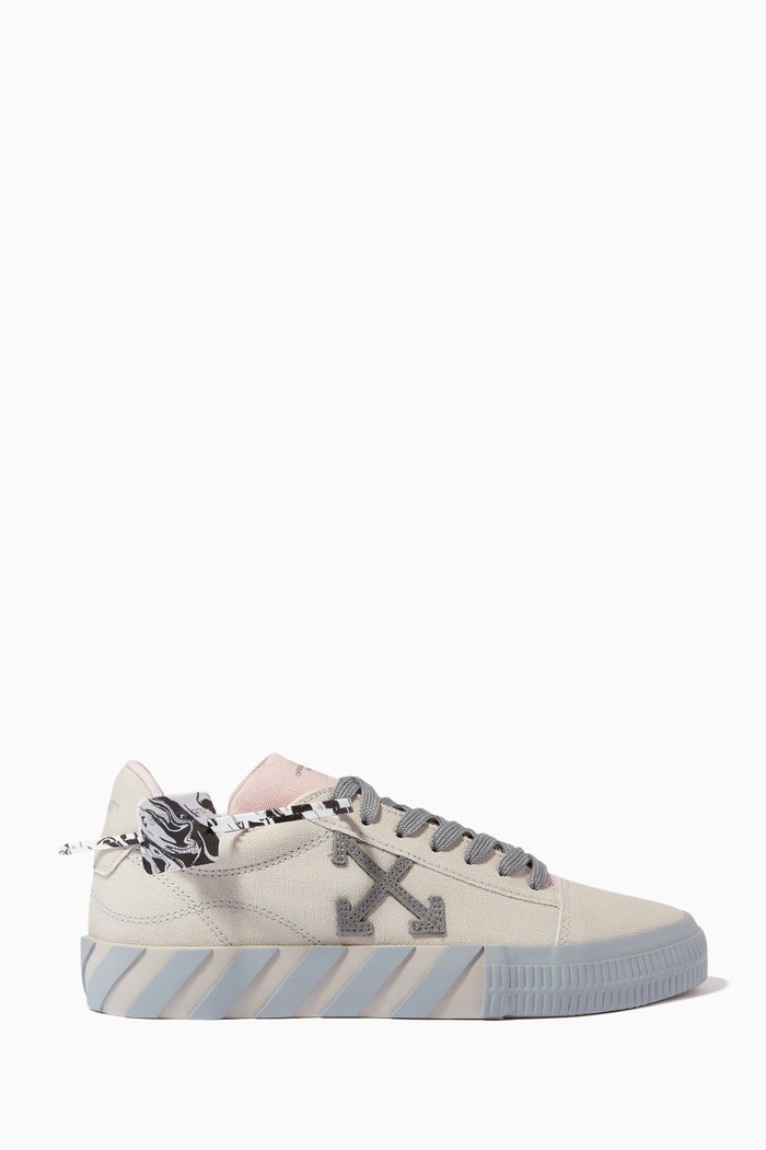 

Low Vulcanized Sneakers in Canvas, Neutral
