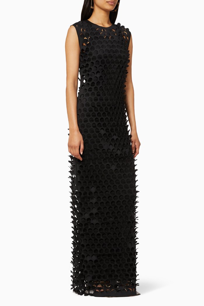 

Cloudy Bay Laser Cut Nylon Dress, Black
