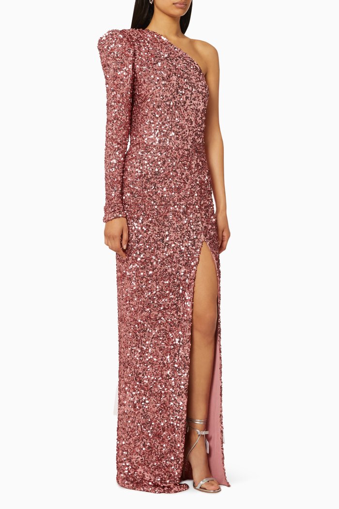 

Galaxy Blanc Sequinned Maxi Dress, Pink