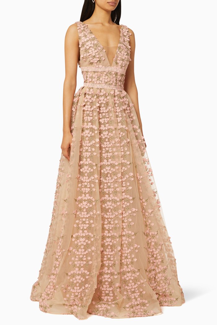 

Megan Rose Embroidered Maxi Dress, Neutral