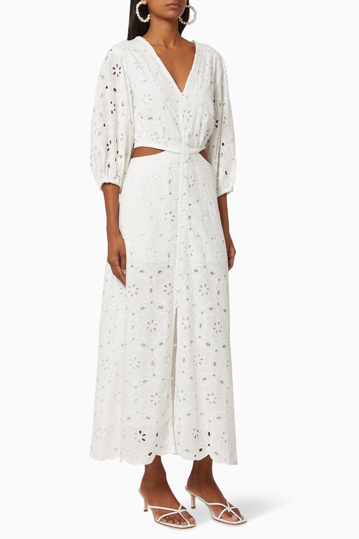 

Modern Romantic Lace Cotton Dress, Neutral