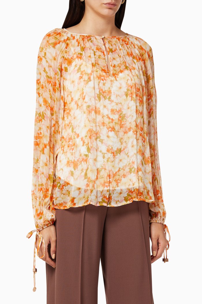 

Spring Meadows Viscose Chiffon Blouse, Orange