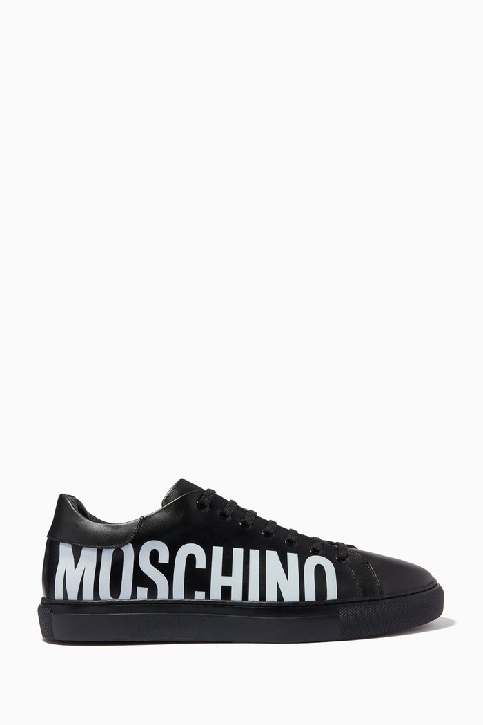 

Logo Sneakers in Leather, Black