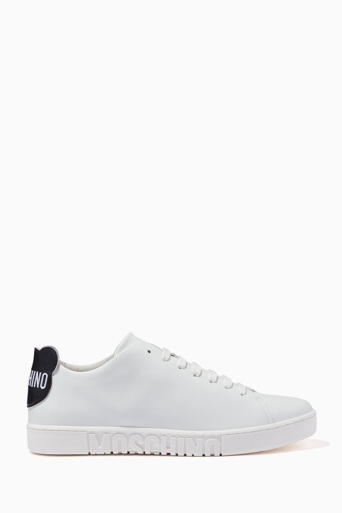 

Logo Heel Sneakers in Calfksin, White