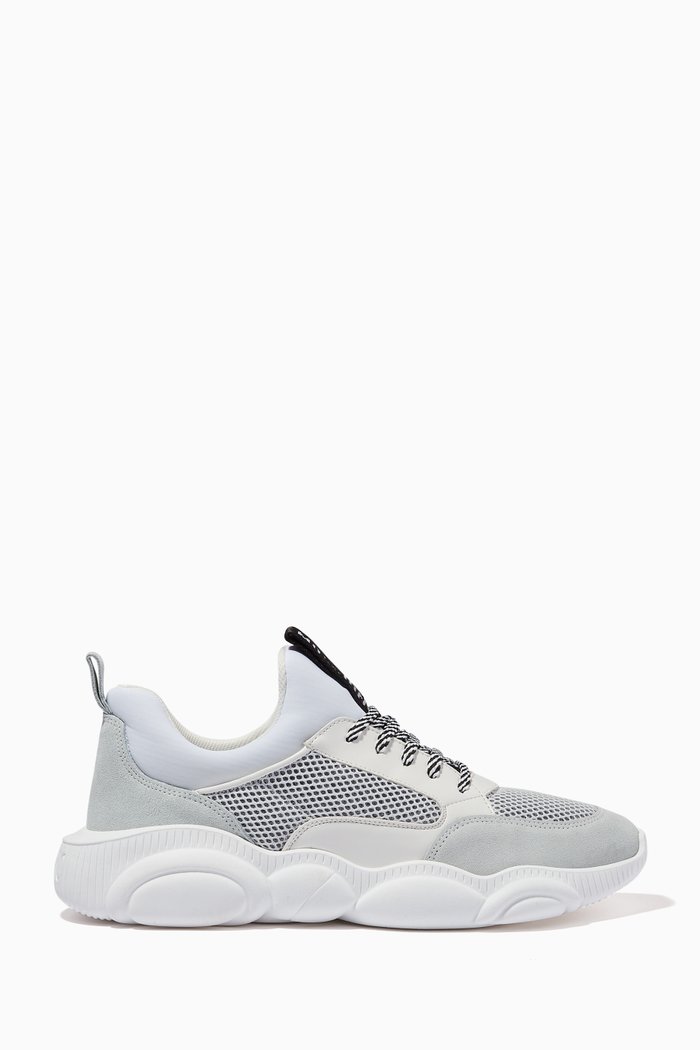 

Teddy Sneakers in Mixed Leather, White