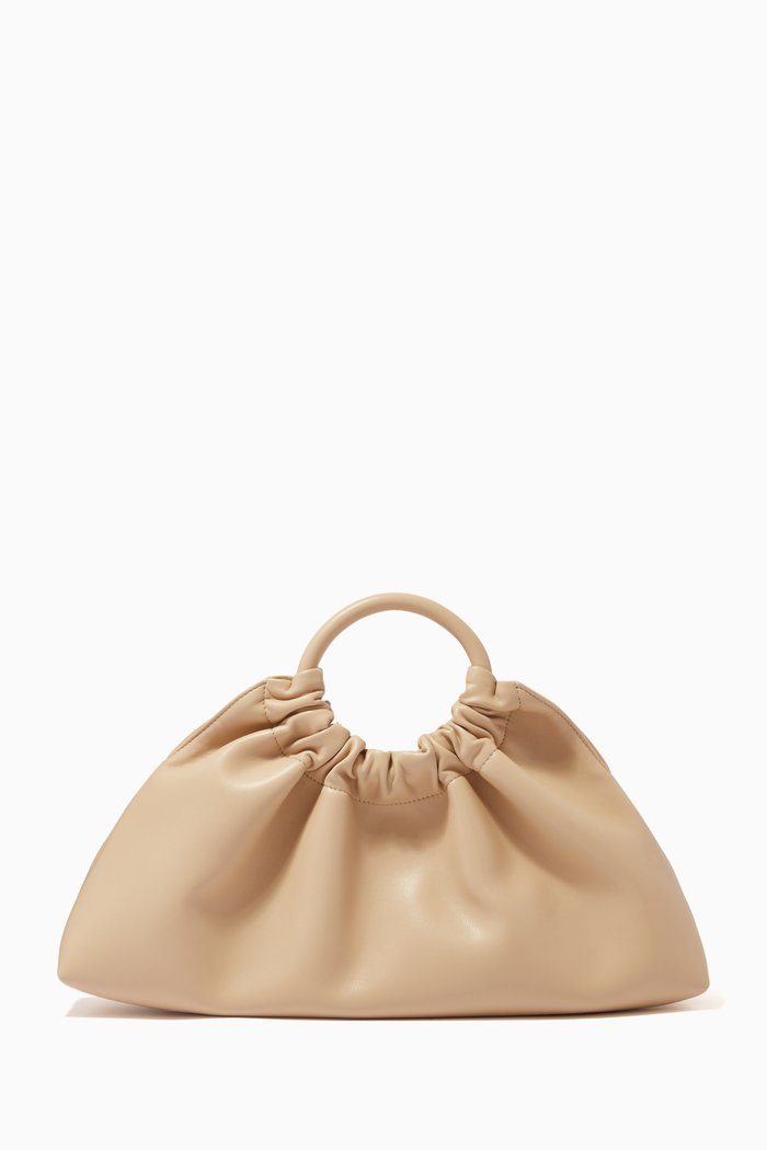

Anja Top Handle Bag in Vegan Leather, Neutral