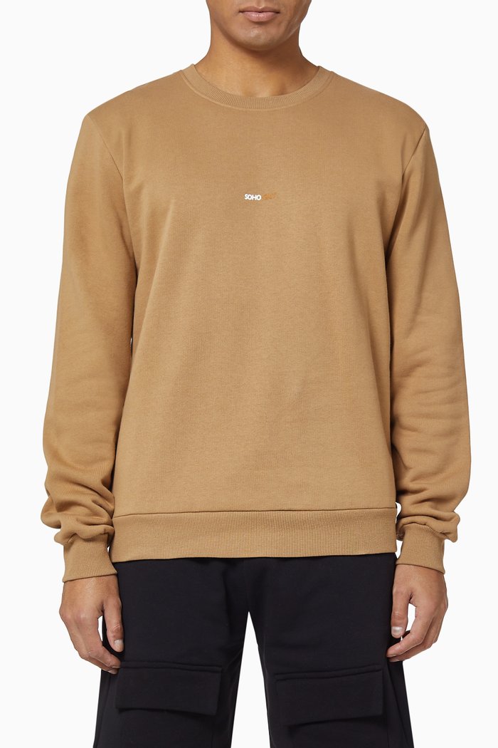 

Logo Cotton Sweater, Brown