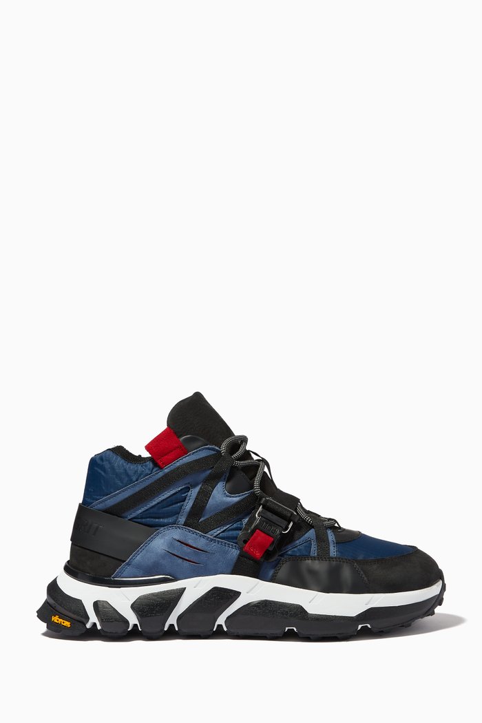 

Archer High-top Sneakers in Leather, Blue