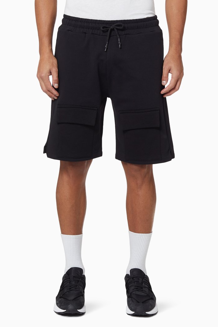 

Pocket Cotton Shorts, Black