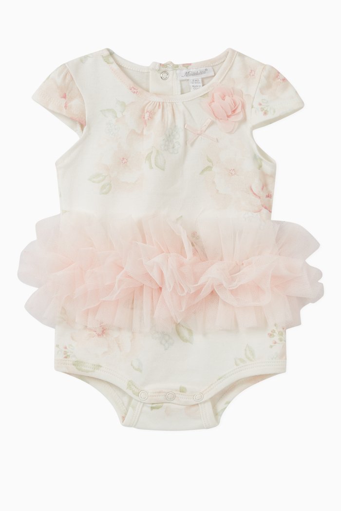 

Floral Tulle Bodysuit, Multicolour