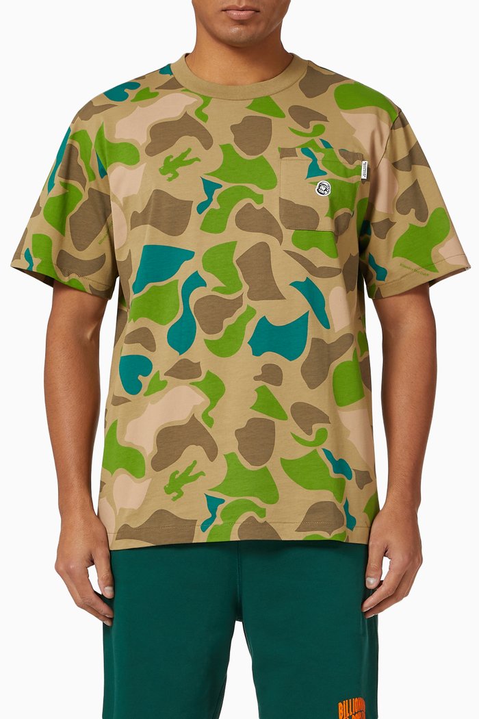 

Camo Print T-shirt in Cotton, Neutral