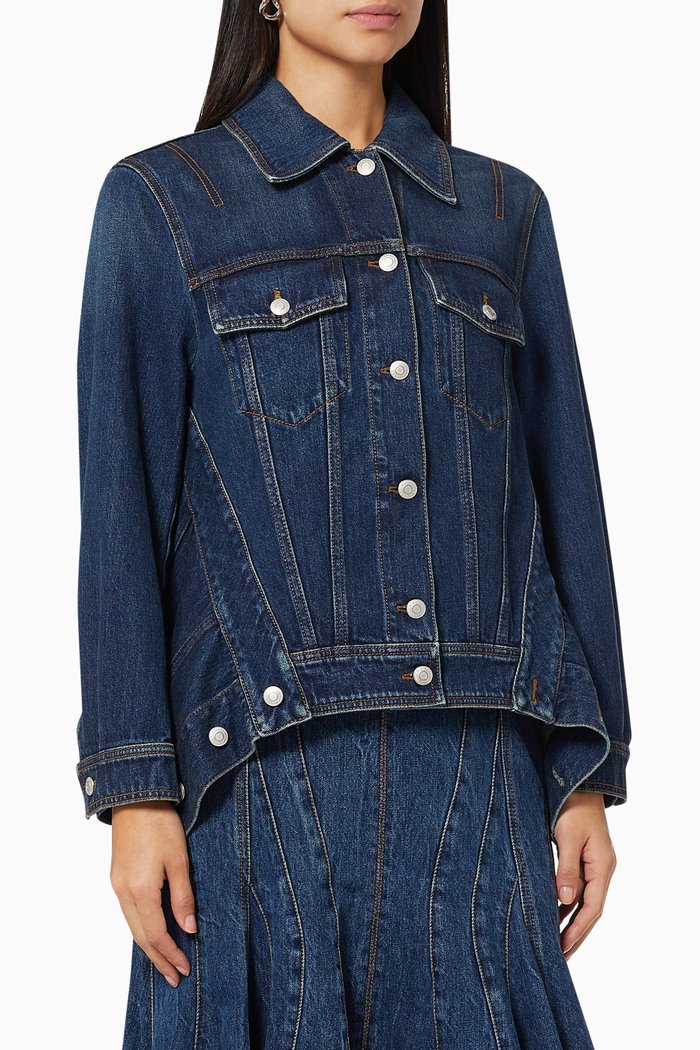 

Oversize Coccon Jacket in Denim, Blue