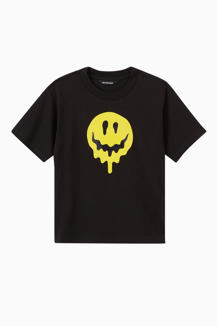 

Drip Peace T-shirt in Cotton Jersey, Black