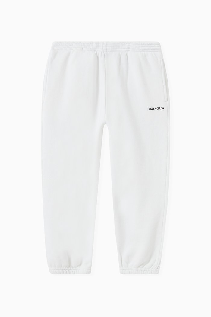 

Logo Sweatpants in Cotton Jersey, White