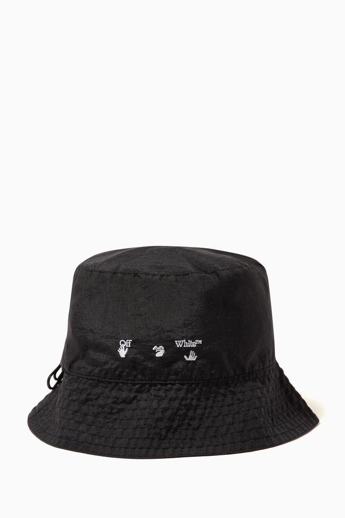 

Logo Bucket Hat in Nylon, Black