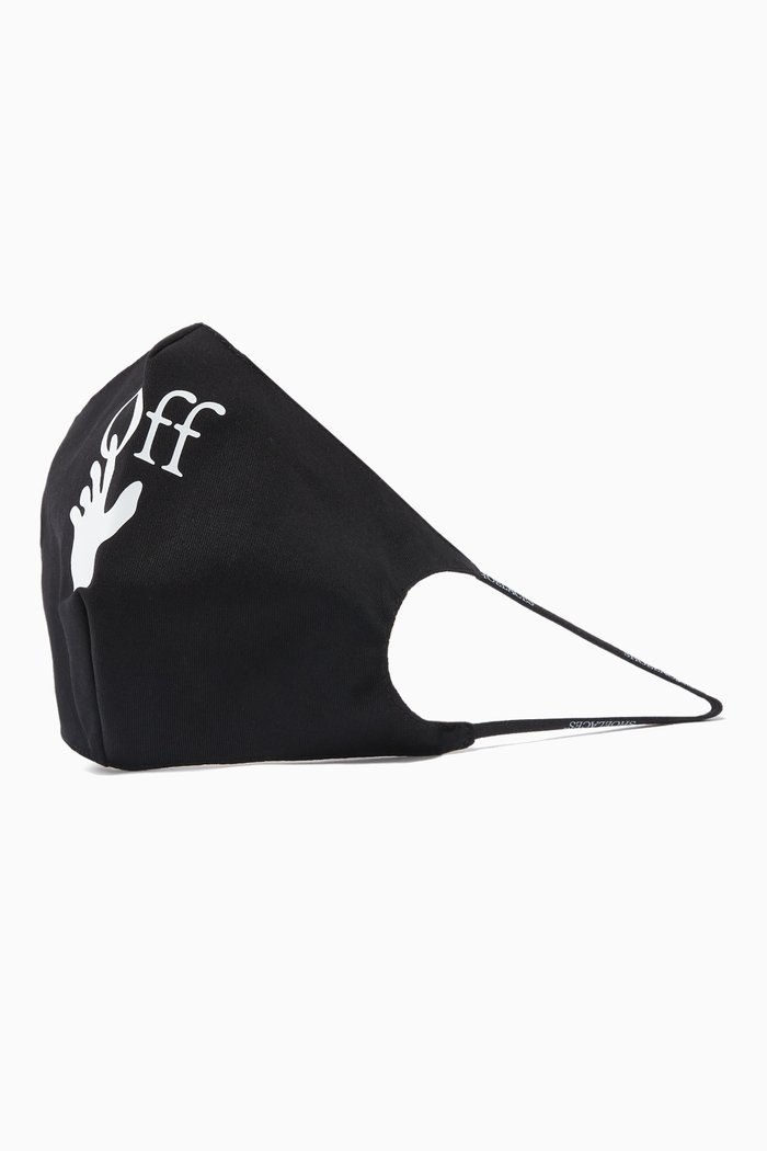 

Logo Face Mask in Cotton, Black