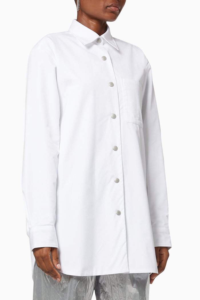

Carnella Shirt in Cotton Poplin, White
