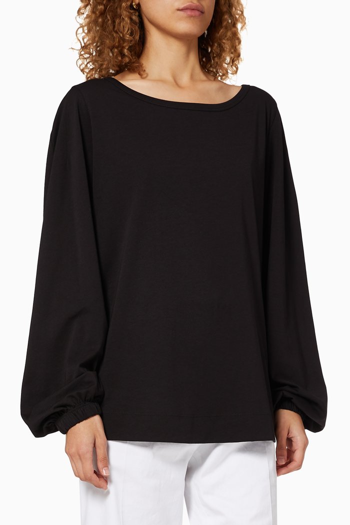 

Hartley Cotton Jersey Top, Black