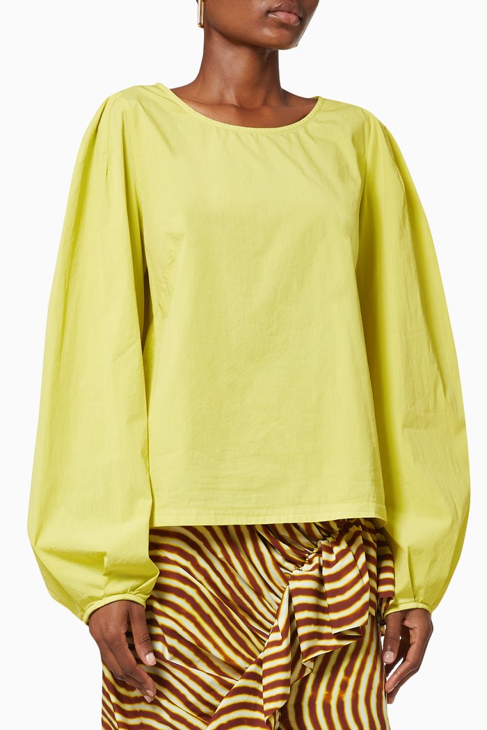 Caples Shirt in Cotton, Yellow