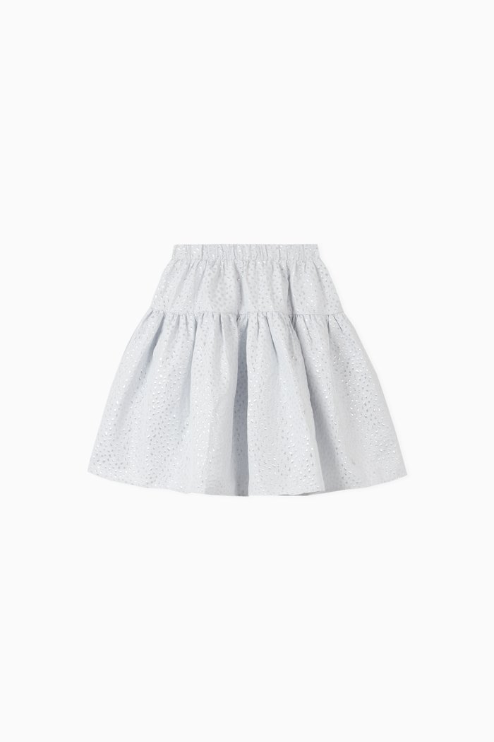 

Tiered Frill Skirt, Silver