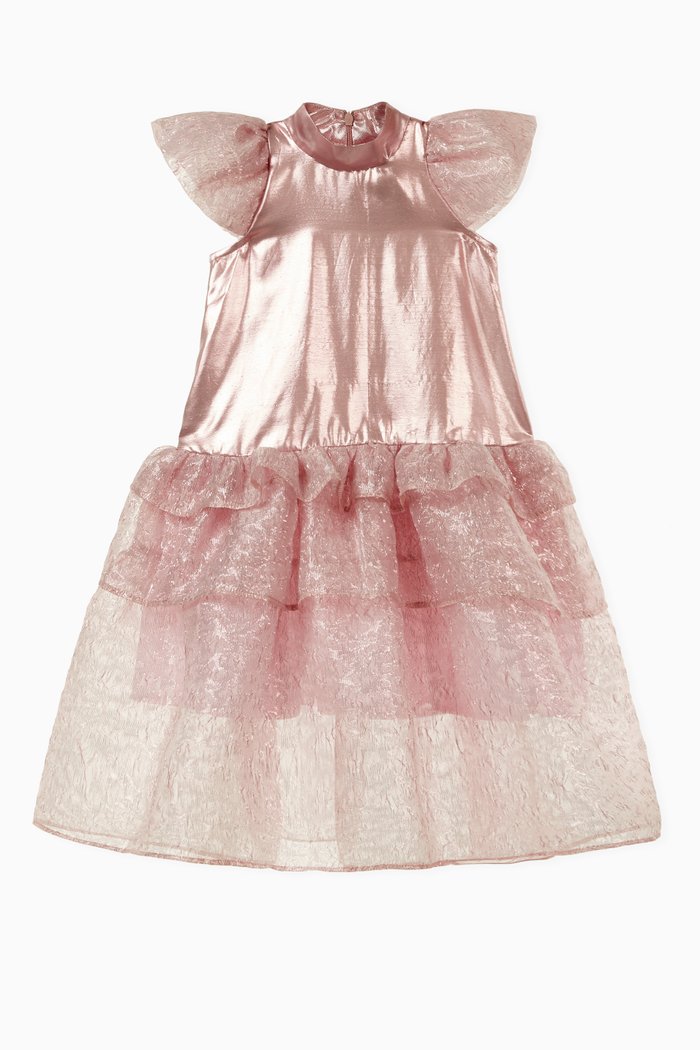 Tiered Frill Dress, Pink