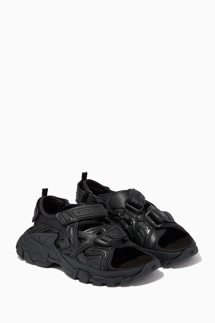 

Track Sandals in Mesh and Nylon, Black