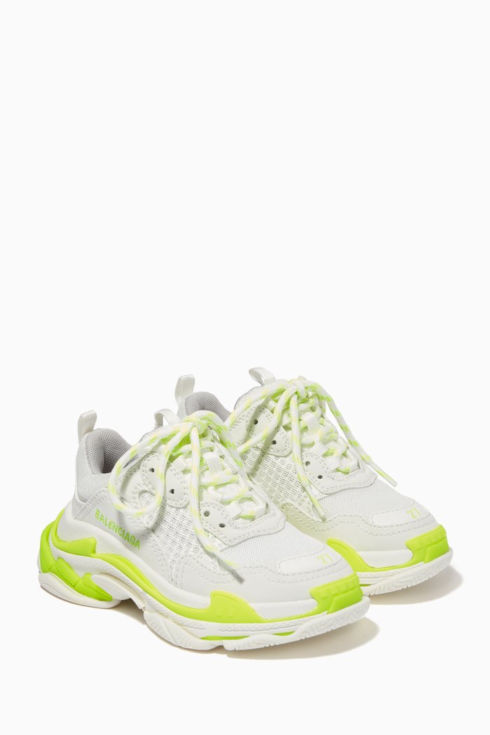 

Triple S Sneakers in Double Foam & Mesh, White