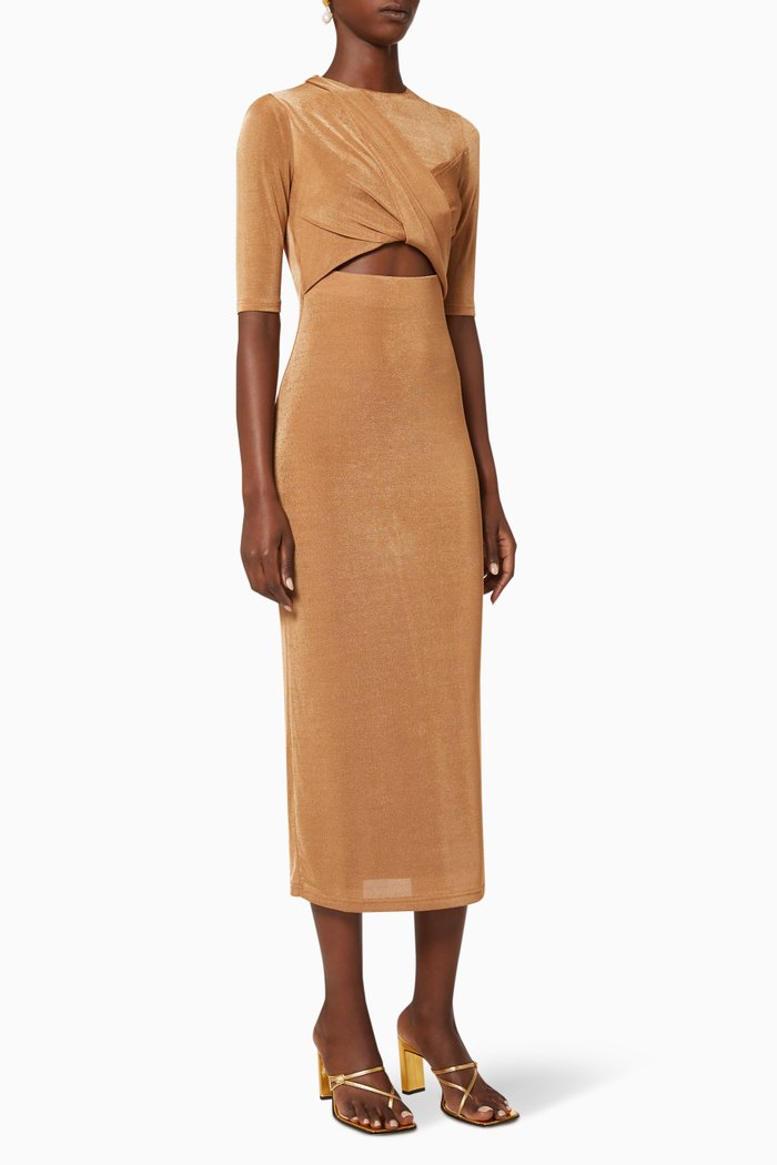 Mila Jersey Dress, Neutral