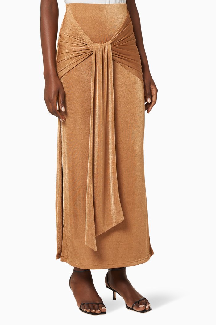 

Jaffa Twisted Skirt, Neutral