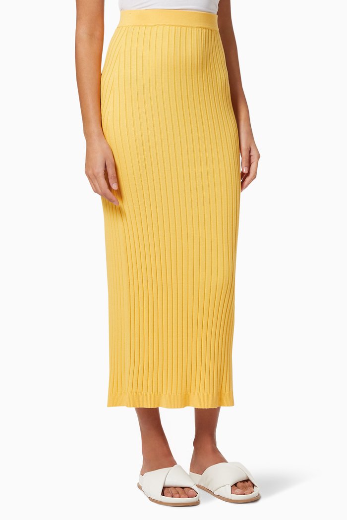 Ariana Knit Skirt, Yellow
