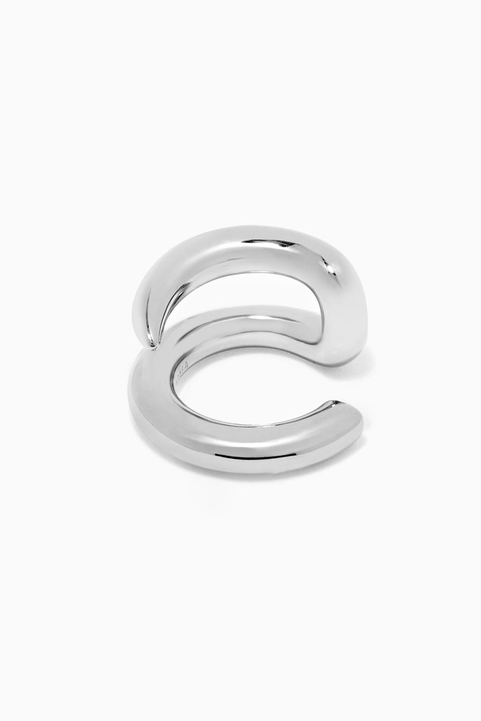 

Chunky Claw Single Ear Cuff in Sterling Silver-Plated Brass