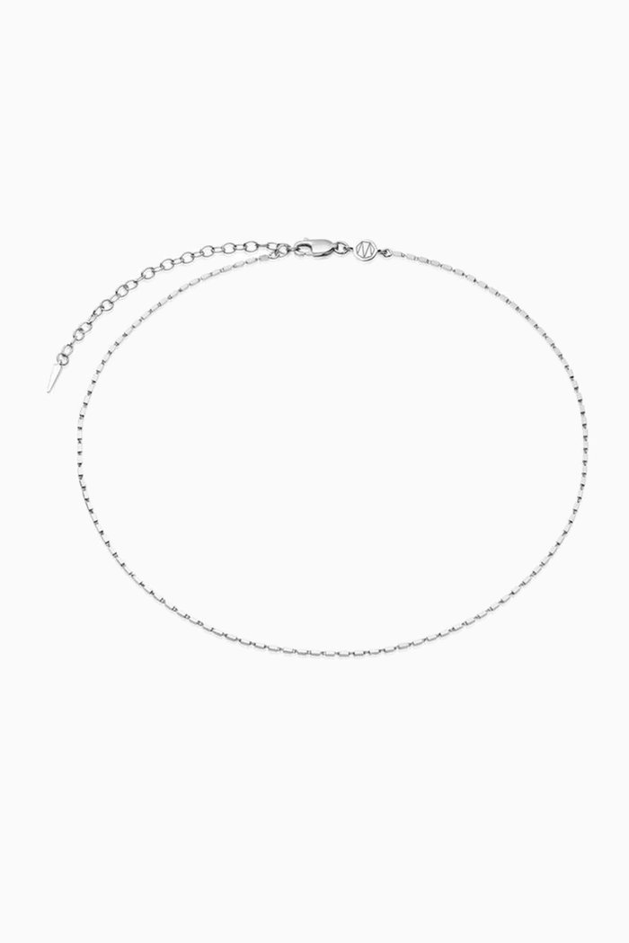 

Box Link Chain Choker in Sterling Silver