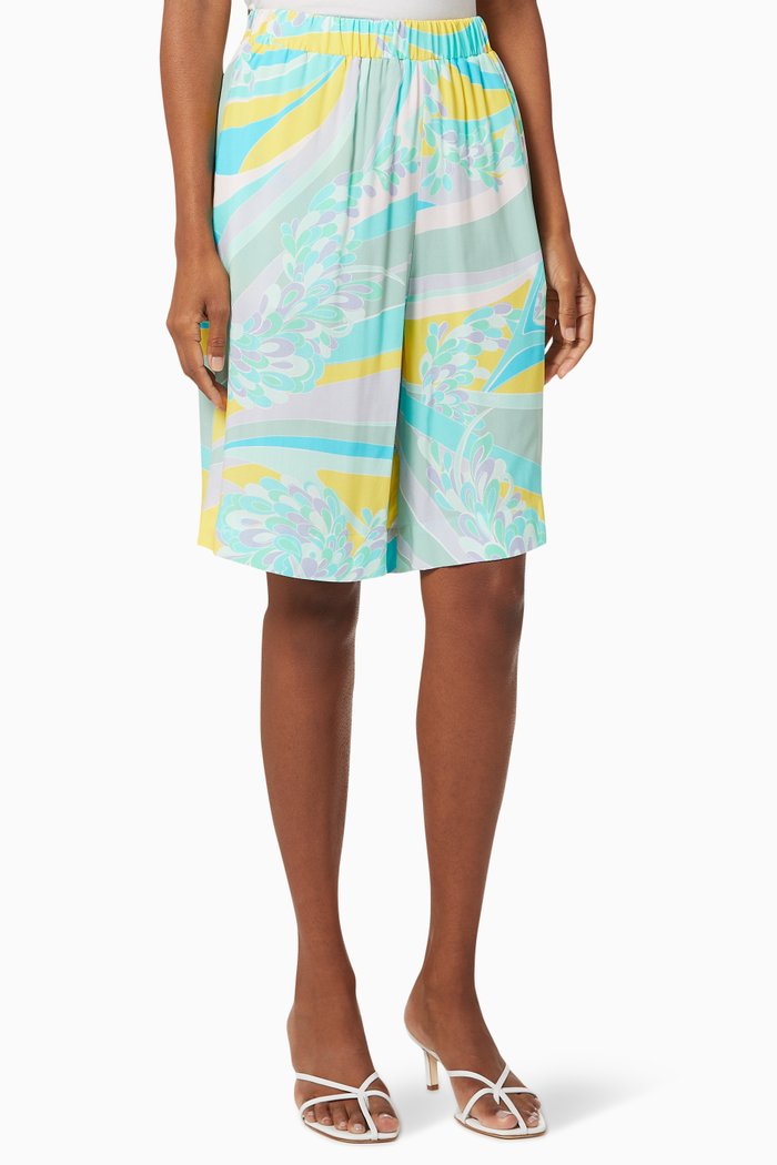 

Glicine Viscose Shorts, Green