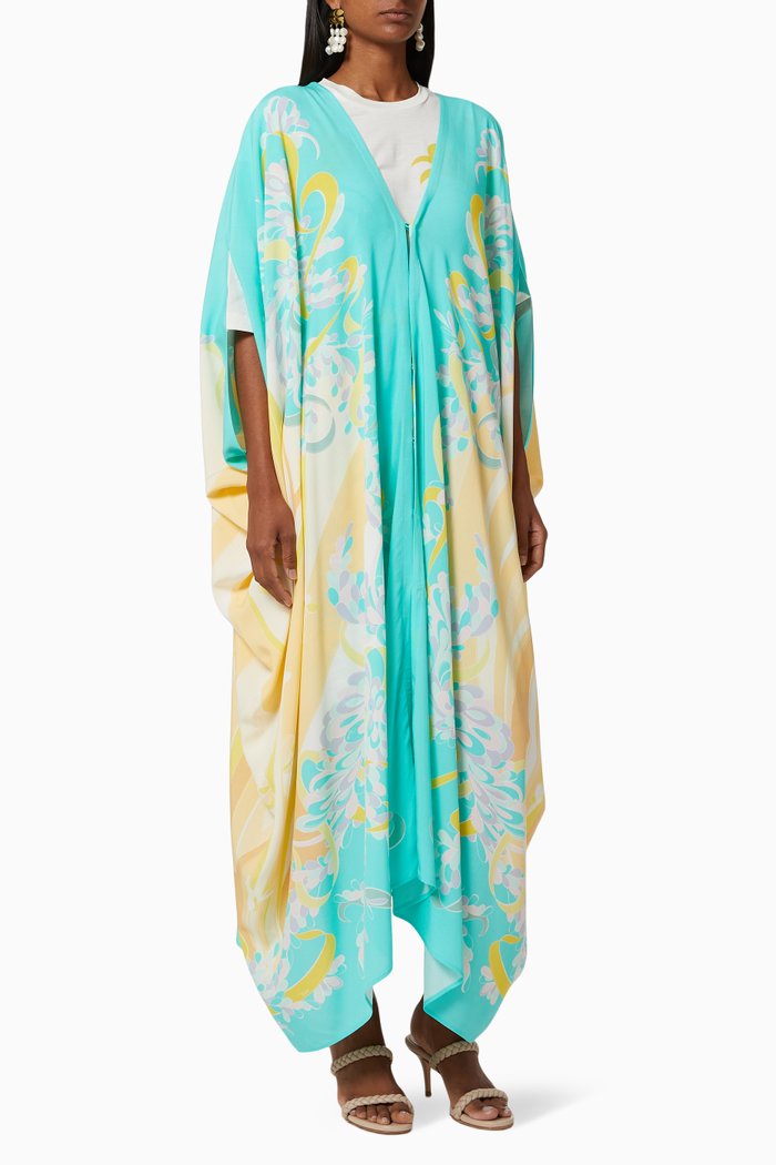 

Lilly Print Viscose Kaftan, Blue