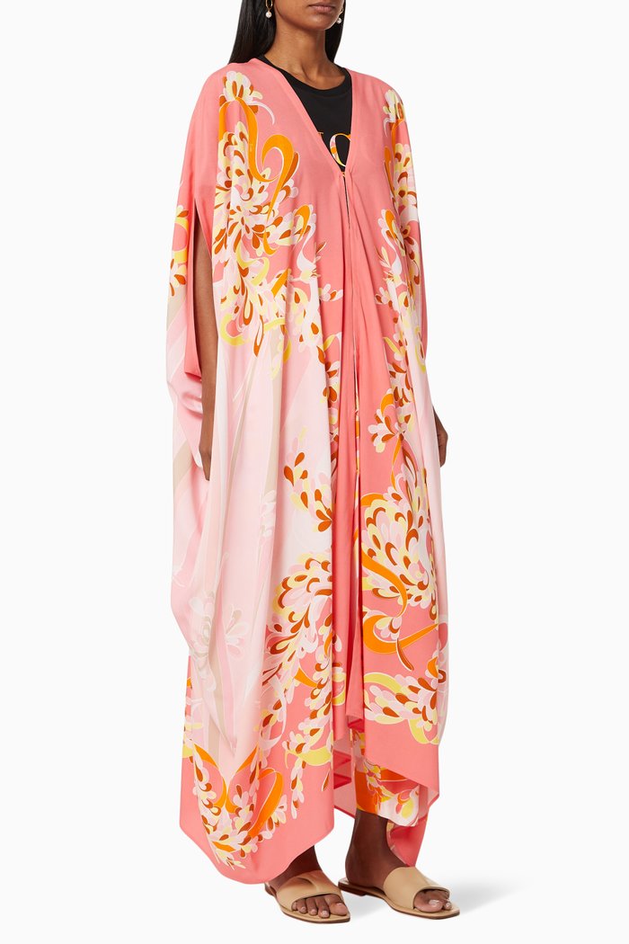 

Lilly Print Viscose Kaftan, Pink