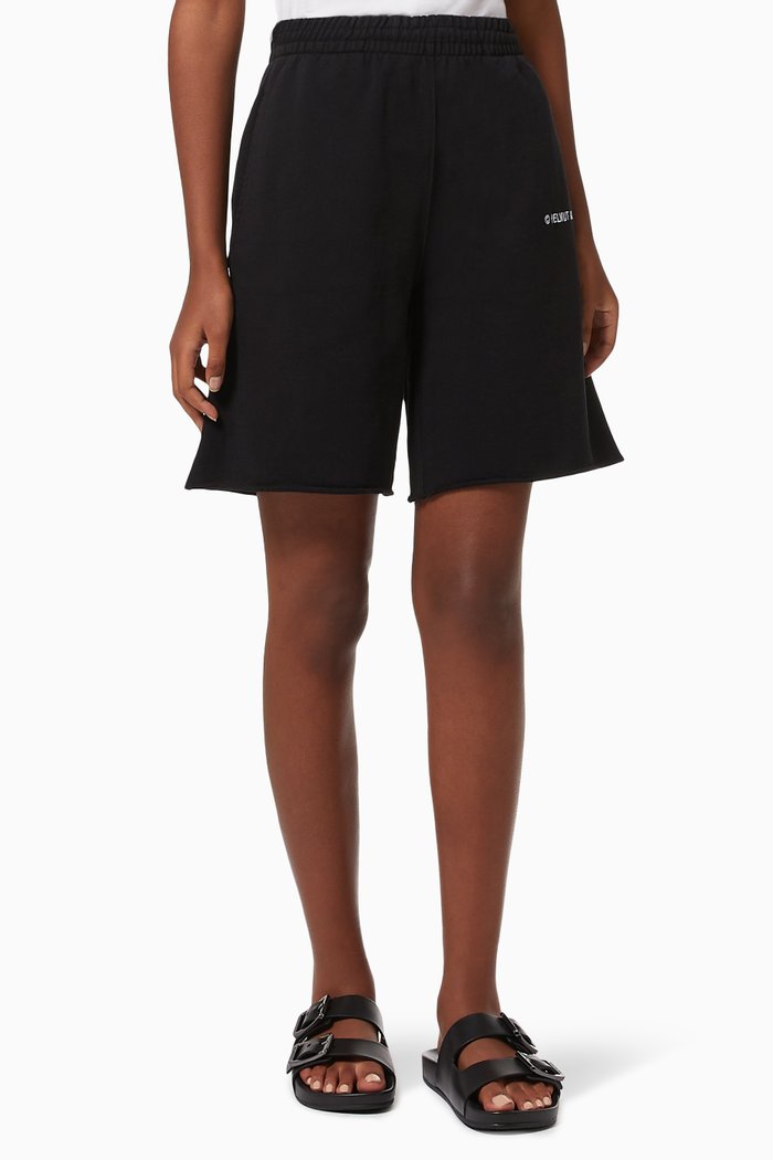 

Flared Logo Sweatshorts, Black