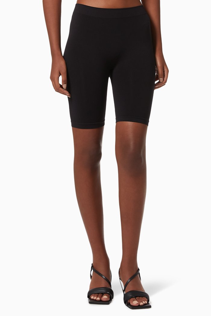 

Seamless Nylon Bike Shorts, Black
