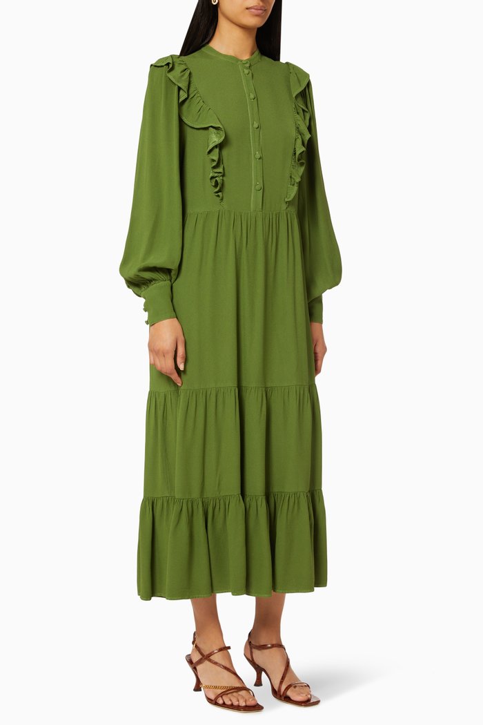 

Esma Viscose Crêpe Dress, Green