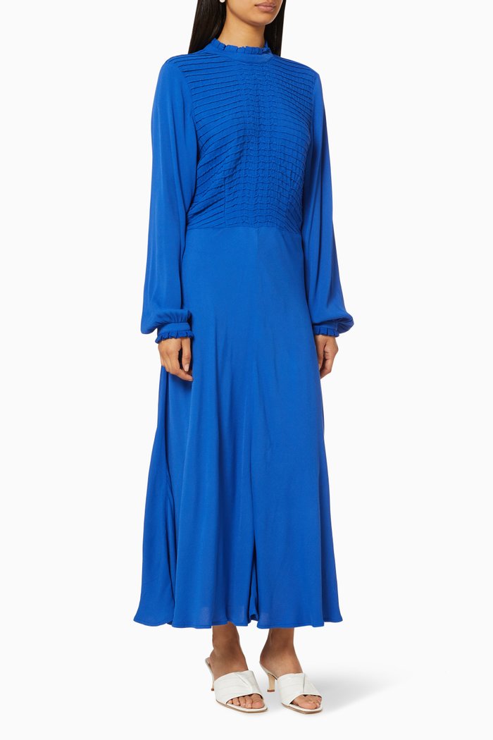 

Una Viscose Crêpe Dress, Blue