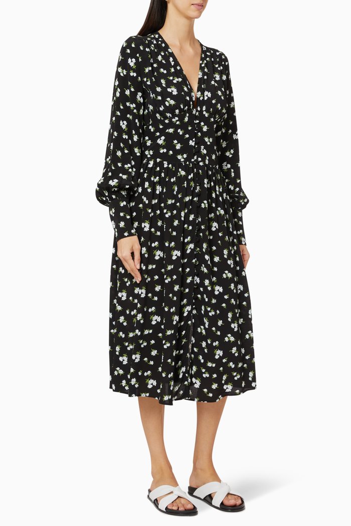

Joss Mono Floral Viscose Crêpe Dress, Multicolour
