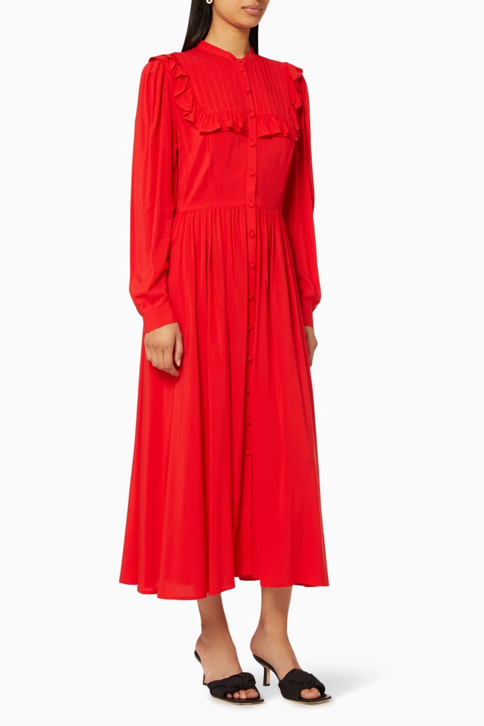 

Trinity Viscose Dress, Red