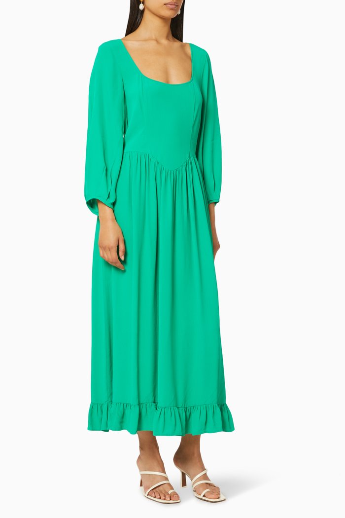 

Cameo Viscose Crêpe Dress, Green