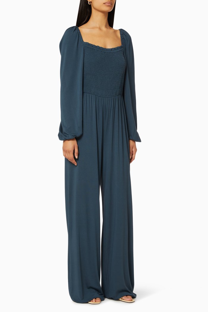 

Clara Viscose Jersey Jumpsuit, Blue