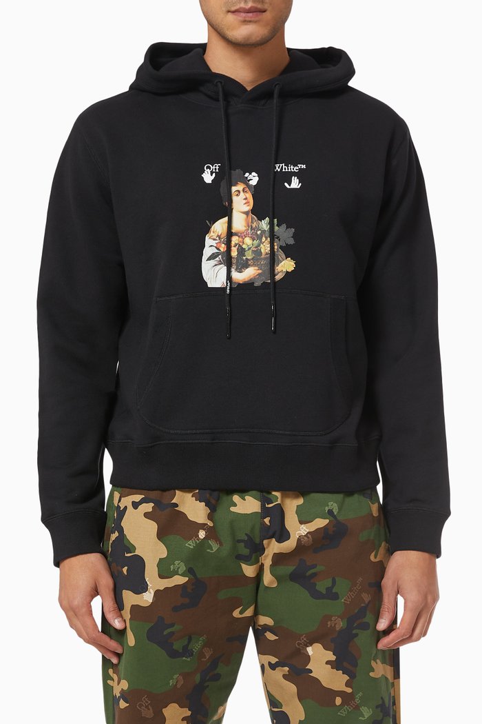 

Caravaggio Boy Slim Hoodie in Cotton, Black