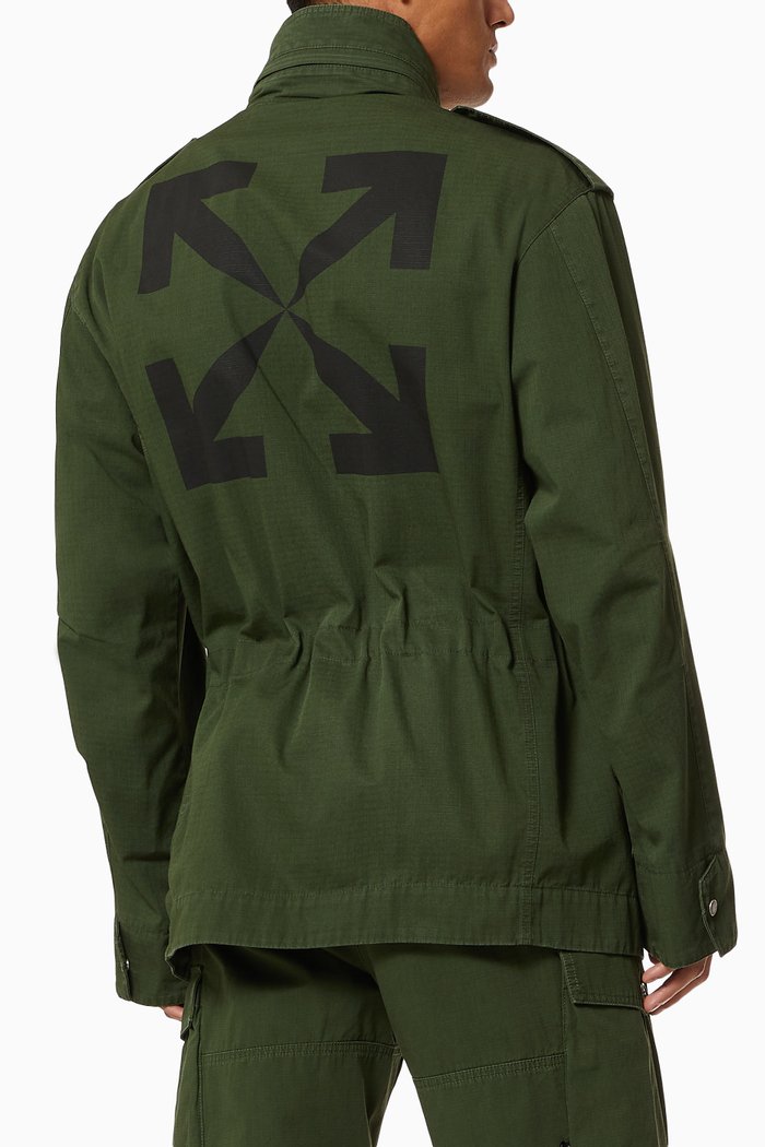 

Military Field Jacket in Nylon, Green