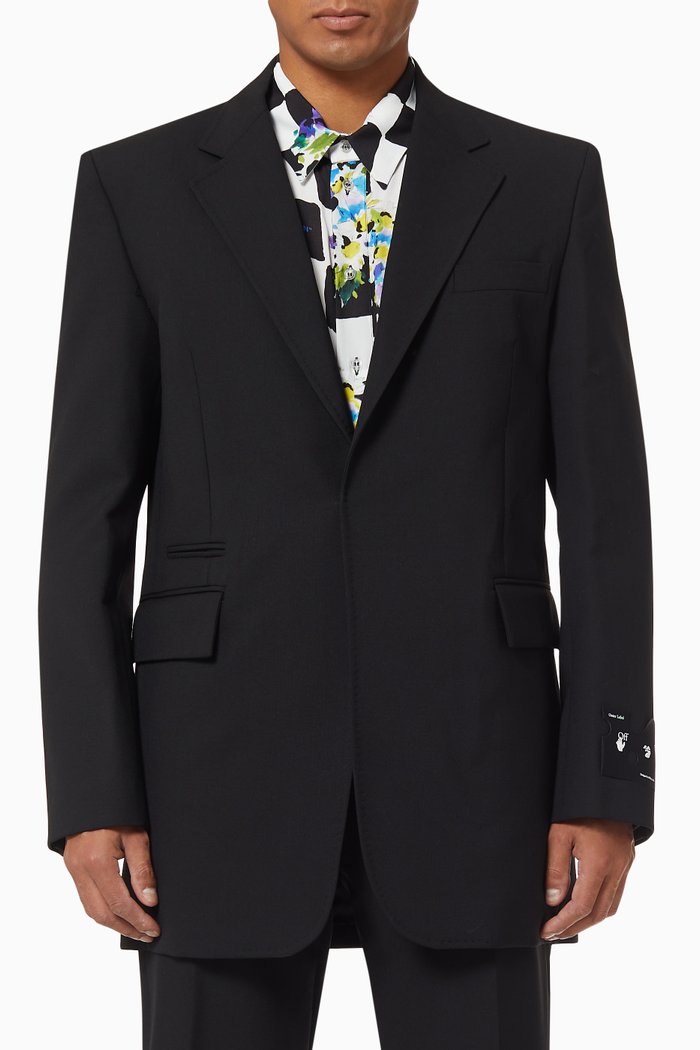 

Adam Blazer in Mohair Wool Blend, Black