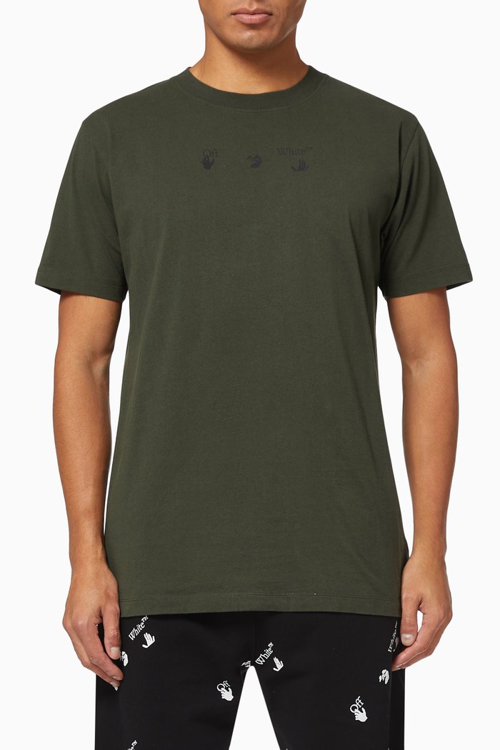 Bolt Arrows Slim Cotton T-Shirt, Green
