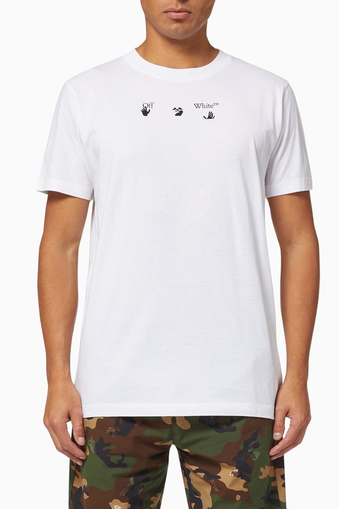 

Bolt Arrows Slim Cotton T-Shirt, White